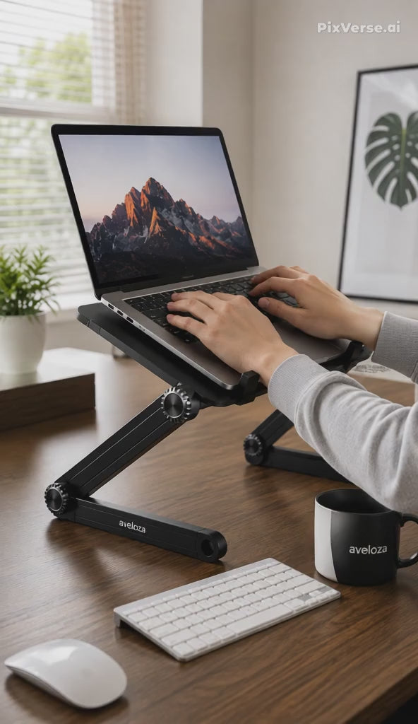Foldable Laptop Stand – Adjustable Ergonomic Desk Holder