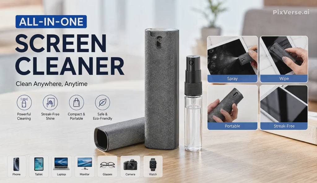 2-in-1 Screen Cleaner for Phone, Tablet & Computer