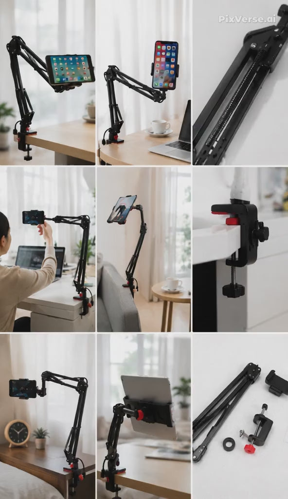Adjustable Phone & Tablet Stand – Heavy-Duty Desk Holder
